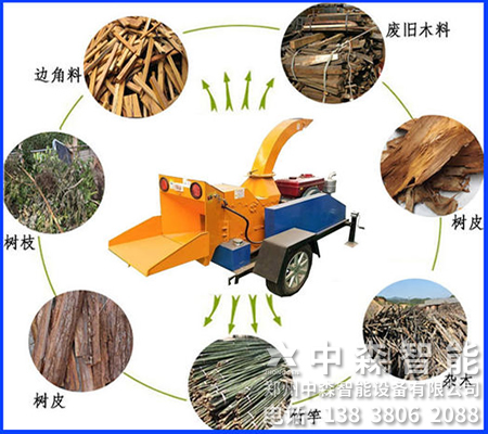 樹枝切碎機、大型園林切碎機、園林綠化粉碎機